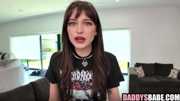 Stepdad Fucks Goth Stepdaughter Lana Smalls in Fishnets - POV Blowjob & Hardcore Sex - porntry.com on systemporn.com