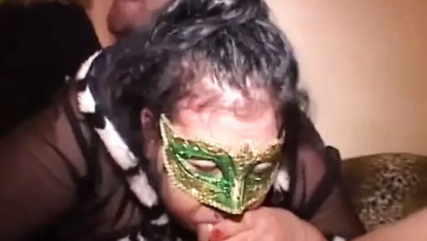 Fat Mature BBW Anal Orgy - Masked Brunette Takes Double Penetration & Cumshot - xxxfiles.com - Italy on systemporn.com