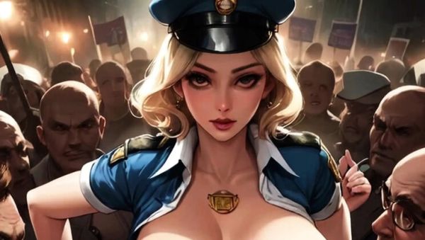 Spicy Toons Hentai: Busty Police Officers Fuck Protestors with Big Natural Tits in Public Gangbang - xxxfiles.com - Usa on systemporn.com