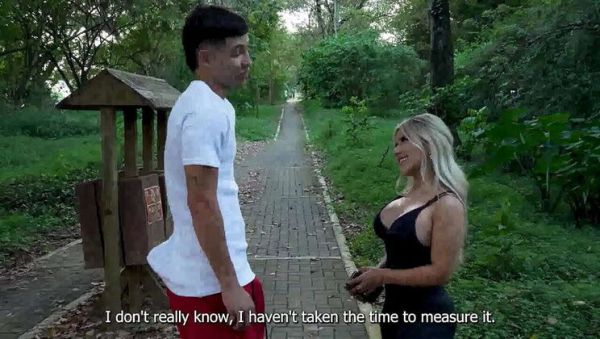 Naty Delgado Public Blowjob - Amateur Blonde Sucks Stranger's Big Cock Outside & Swallows Cum - veryfreeporn.com on systemporn.com