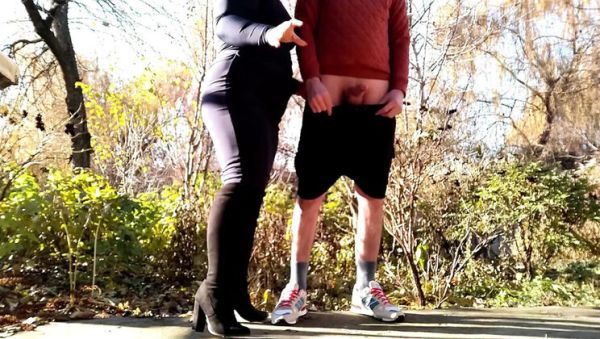 Stepson Makes Me Give Outdoor Handjob & Cumshot - MILF Stepmom Big Ass Homemade - veryfreeporn.com on systemporn.com