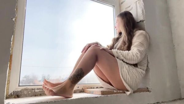 Stacy via Homemade: Amateur MILF with Big Tits Masturbates Her Wet Pussy at the Window - xxxfiles.com - Britain on systemporn.com