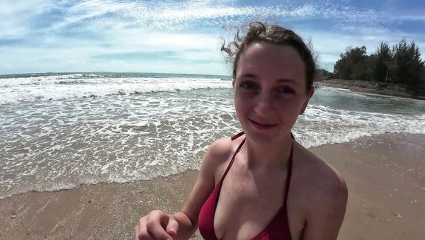 Skinny British Girl ScottishSweetie Beach Day Fun - Homemade Doggy Style & Blowjob - porntry.com - Britain on systemporn.com