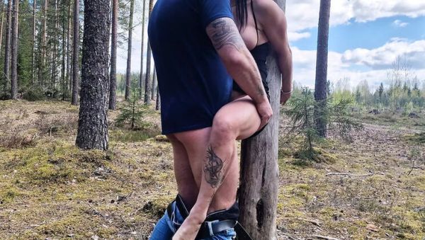 Handcuffed MILF Fucked Hard in Public Forest - Doggy Style & Cumshot - porntry.com - Britain on systemporn.com