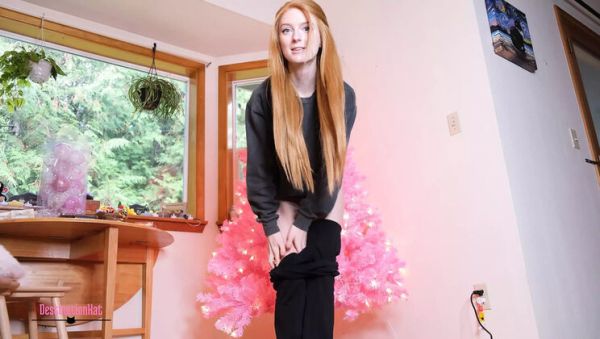 POV Helping Petite Redhead Jerk Off Without Pants While Tree Decorating - Small Tits & Booty - veryfreeporn.com - Britain - Usa on systemporn.com
