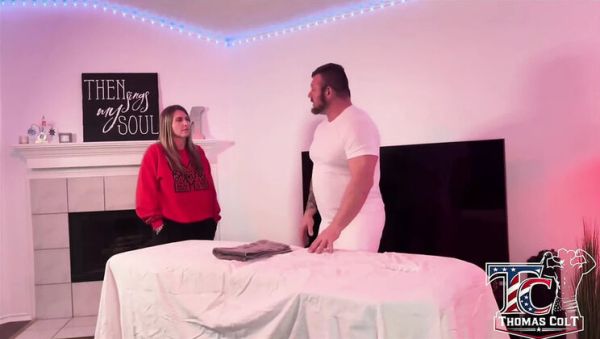 Blonde PAWG MILF Gets Doggy Style Creampie in Erotic Massage - veryfreeporn.com - Britain on systemporn.com