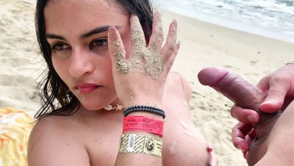 Colombian Amateur Wife Fucks Husband's Best Friend on Nude Beach - Homemade Blowjob & Cowgirl Sex in 4K - porntry.com - Colombia on systemporn.com