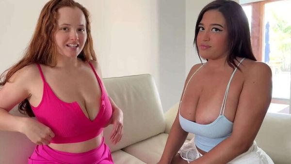 Big Titty Step Sister Threesome with Girlfriend - Red Eviee & Funsized Megan Fuck Scott Stark - Creampie & Titty Fuck - porntry.com on systemporn.com