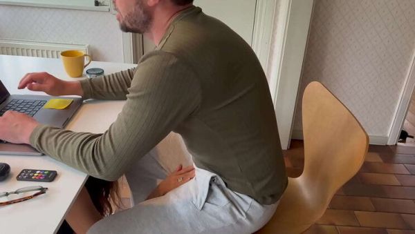 Wife Blowjob During Online Meeting - Angelina Love Gives Willie Ropes Passionate Office BJ - veryfreeporn.com on systemporn.com