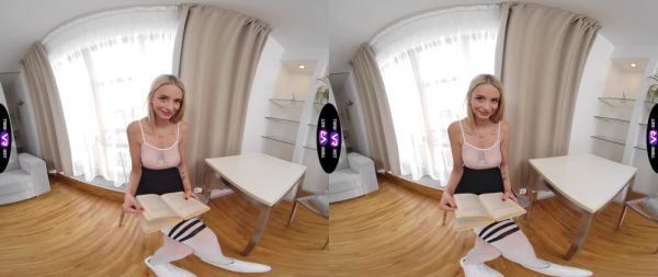 Blond Naomi's steamy fingers tease her tight teen pussy in HD - alphaporno.com on systemporn.com