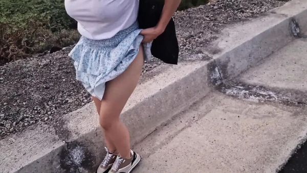 Slave Girl Street Punishment - No Panties Under Skirt Blowjob POV - xxxfiles.com on systemporn.com
