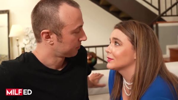Natasha Nice Gets Interrupted By Her Stepson And Turns Solo Play Into Cock Riding - videomanysex.com on systemporn.com