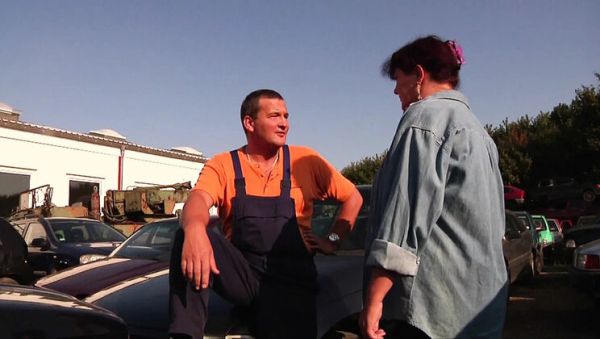 Car Junkyard Sex - Amateur German Staff & Customer Threesome Fuck with Big Tits Annette - porntry.com - Germany on systemporn.com