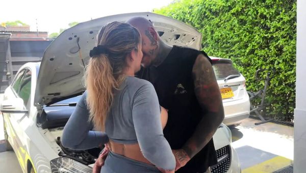 Juliana Rose Horny Colombian MILF Sucks Mechanic Cock Outdoor Blowjob & Rough Fucking - veryfreeporn.com - Spain - Colombia on systemporn.com