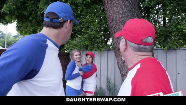 Teen BFFs Get a Hot Softball Lesson from Dads - Young Cuties Share Big Cocks & Cum in Mouth - veryfreeporn.com - Britain on systemporn.com