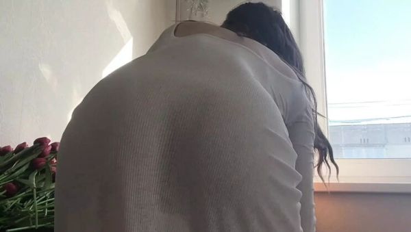 Skinny Russian Cleaning Lady In Transparent Dress - Sexy Feet & Perfect Body Fetish HD - veryfreeporn.com - Russia on systemporn.com