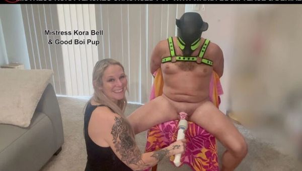 Mistress Kora Teases Locked Sissy with Hitachi Wand - Femdom Chastity Denial MILF - porntry.com - Britain on systemporn.com