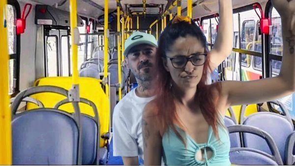 Public Transport Sex - Amateur Couple Fucking Doggy Style on Bus with Fanny Squirting - veryfreeporn.com - Brazil on systemporn.com