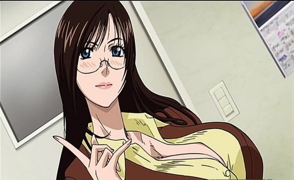 Brunette MILF with big tits and glasses in an office - alphaporno.com on systemporn.com