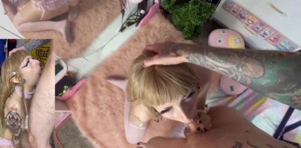 Blonde Elf Slut Gives Sloppy BJ With Huge Cumshot - theyarehuge.com on systemporn.com