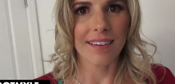 Straight Beautiful Blonde Cougar Gives Stepson To Feel Her Big Boobs And Titty Fuck Her With His Massive Cock - theyarehuge.com on systemporn.com