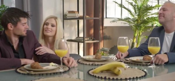 Hungry Candee Devours Two Hard Dicks During Breakfast - inxxx.com on systemporn.com