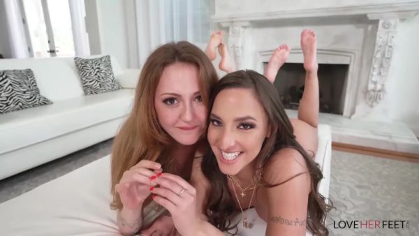 Amirah Adara And Kendra Cole In Sexy Feet Licking With Inked - videomanysex.com on systemporn.com