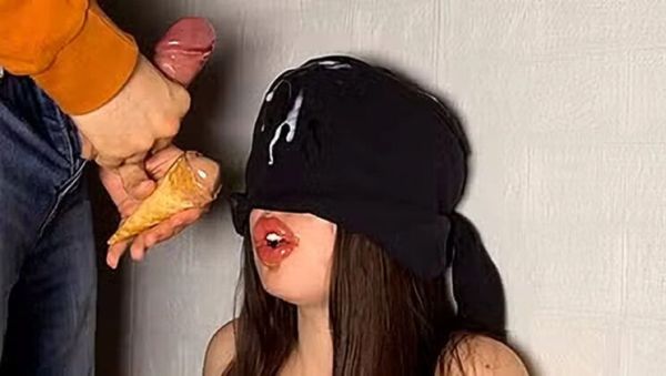 ICE CREAM GAME: Step Sis Gets a Huge Facial Cream Pie During Taste Test - xxxfiles.com on systemporn.com