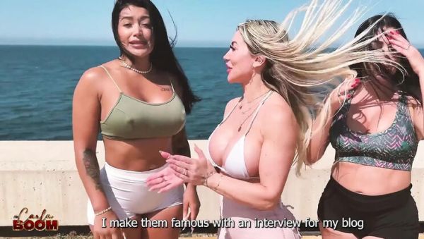 Big Tits Latina Blonde Fucks Stranger's Huge Cock - Rough Threesome With Spanish Women - veryfreeporn.com - Spain on systemporn.com