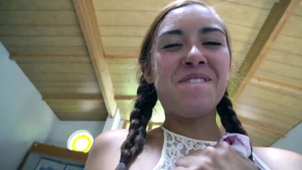 Naughty babysitter BrandiBraids gets caught and takes a huge cumshot - veryfreeporn.com - Britain on systemporn.com