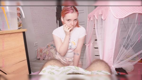Shy Teen Stepsister Makes My Hard Dick Throb – POV Beginners First Blowjob - porntry.com on systemporn.com
