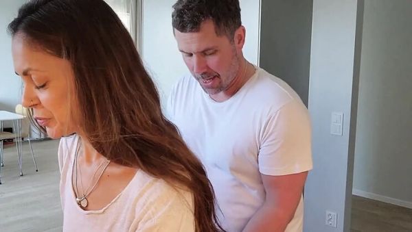 Angelina’s Kitchen Creampie – Big Natural Tits Bouncing While She Helps Out - veryfreeporn.com - Britain on systemporn.com