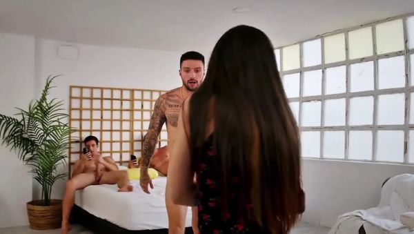Mells Blanco Fucked Hard in Double Penetration Gang Bang - veryfreeporn.com - Spain on systemporn.com