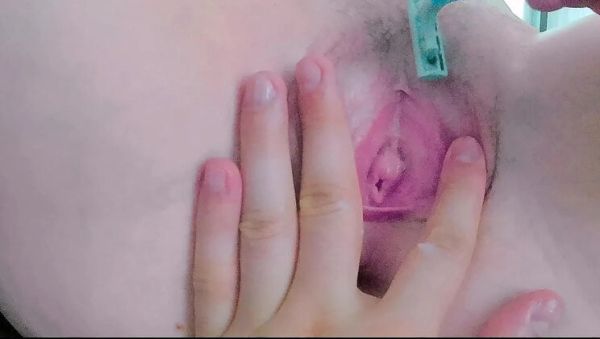 Waxing My Tight Pink Pussy Inside and Out - Cute Virgin Teen Fingering Herself - porntry.com on systemporn.com