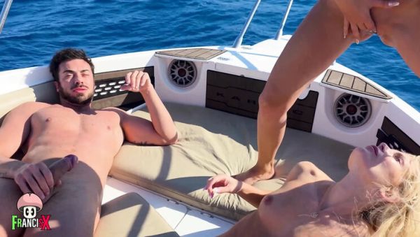 Blonde Sirens Shalina Devine and Candee Licious Get Double Fucked Hard on a Yacht - veryfreeporn.com - Britain on systemporn.com
