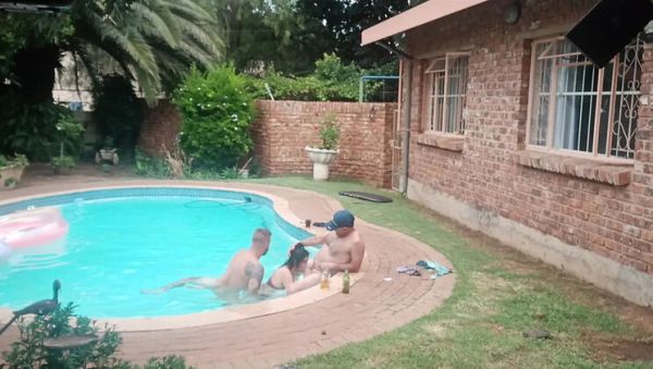 Horny Babe Gets Two Cocks by the Pool - Blowjob & Doggy - veryfreeporn.com on systemporn.com