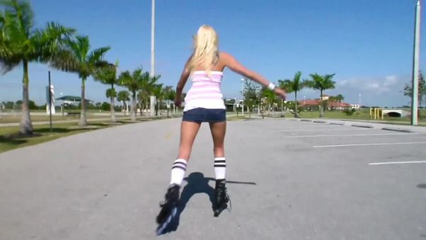Blonde athletic babe works out her tight pussy and gets fucked hard - veryfreeporn.com - Britain - France on systemporn.com