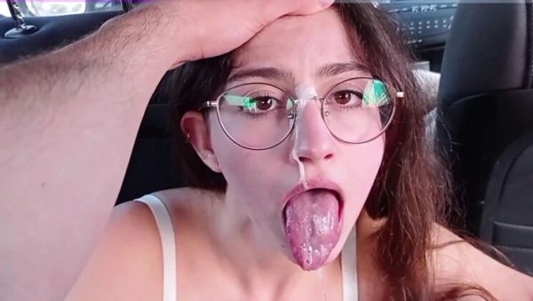 Shanaxnow and Alfxnow Best Blowjob Compilation - Amateur Brunette Teen with Glasses Takes Dick Deep, Swallows Cum - veryfreeporn.com - Spain on systemporn.com