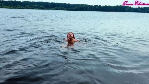 Russian Goddess QueenEkatirin Fucks Hard by the River - porntry.com - Russia on systemporn.com